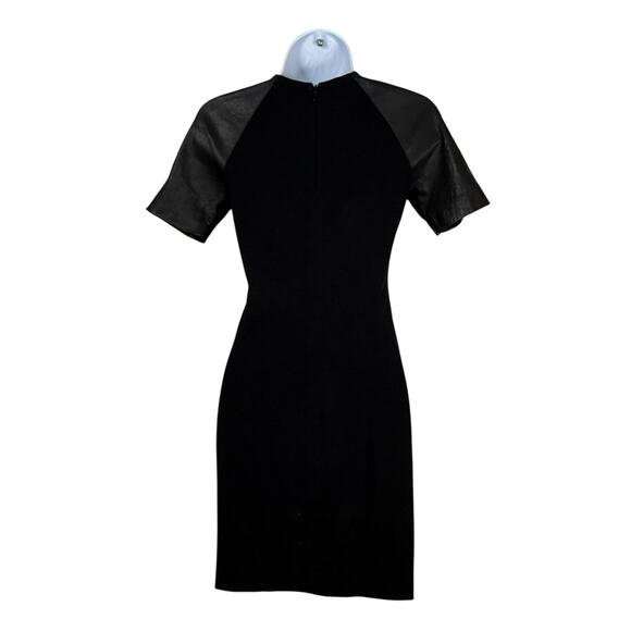 Theory Dress Womens 2 Black Lamb Leather Goth Dark Romantic Contemporary - Picture 7 of 11